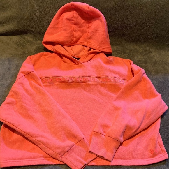Pink Under Armour Loose Fit Crop Sweater - Picture 1 of 3
